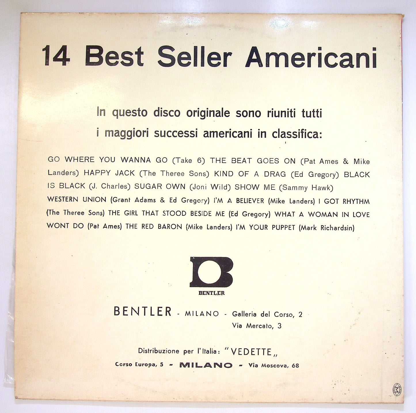 EBOND Various - 14 Best Seller Americani Vinile V099129