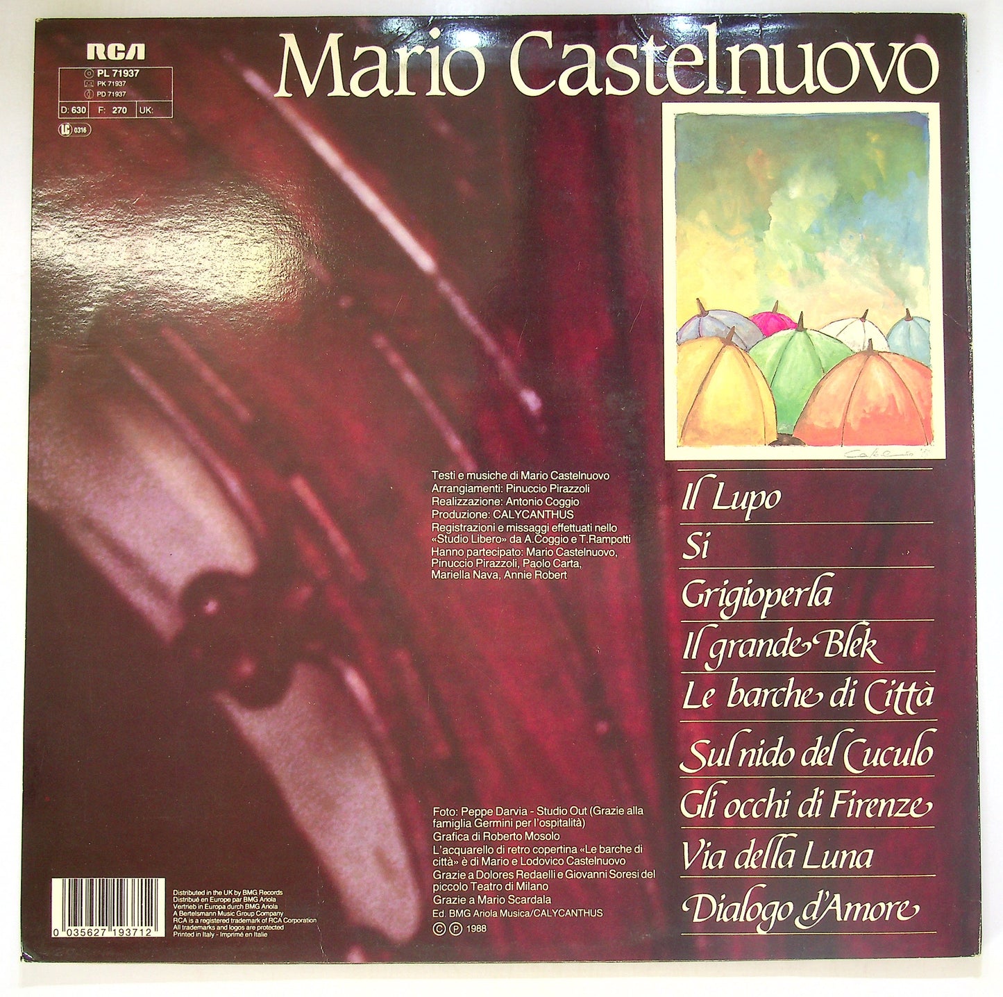 EBOND Mario Castelnuovo - Sul Nido Del Cuculo Vinile V099138