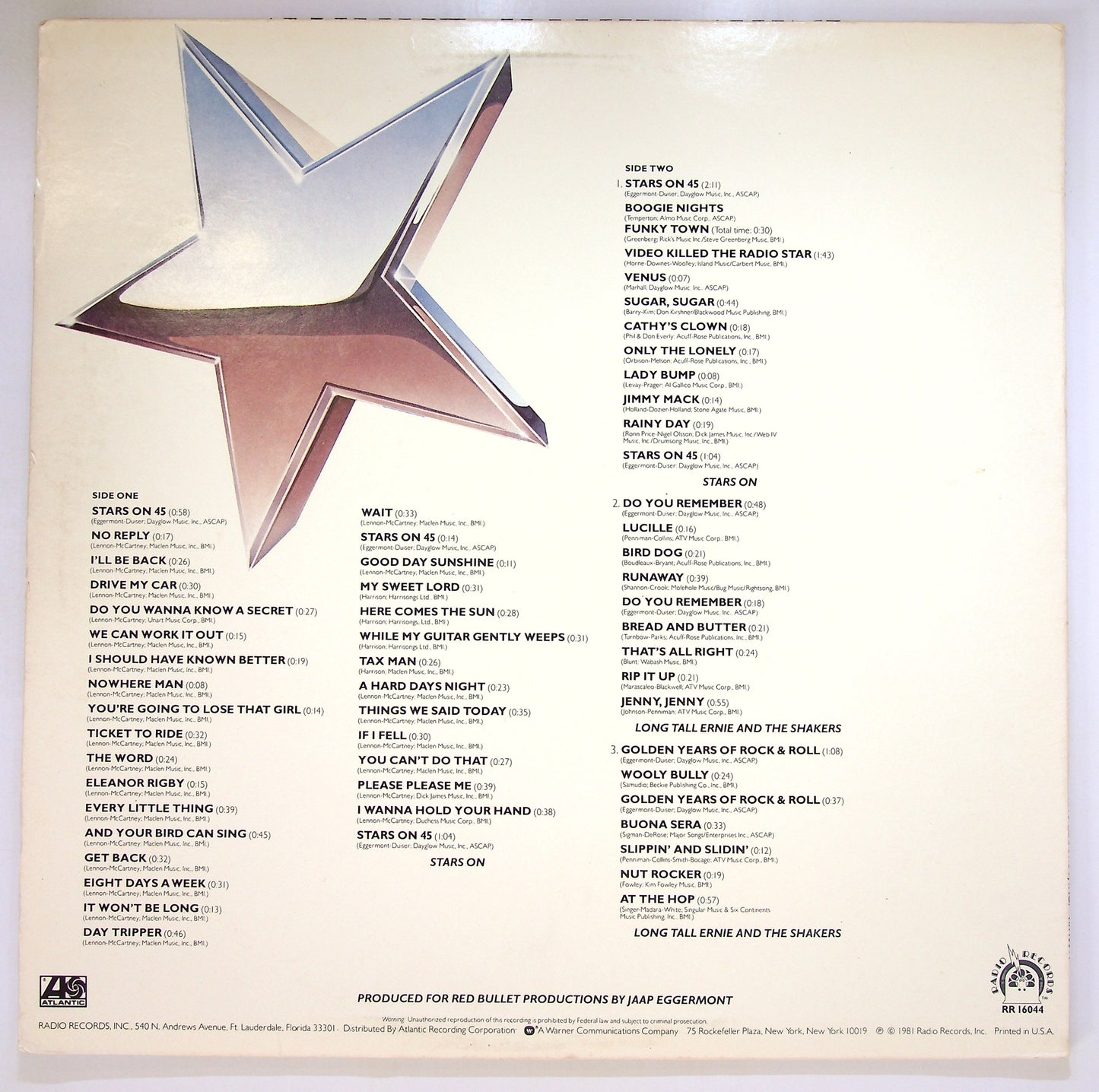 EBOND Long Tall Ernie And The Shakers - Stars On Long Play Vinile V099143