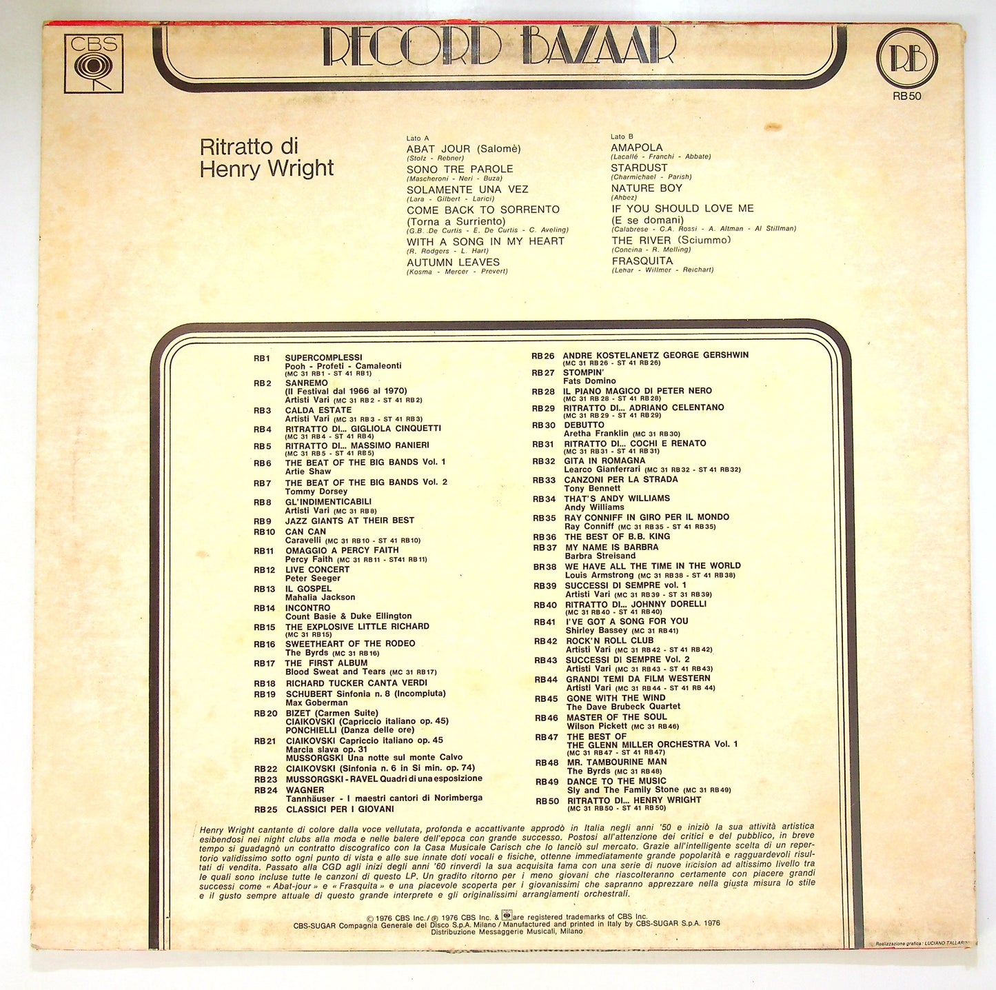 EBOND Henry Wright - Ritratto Di Henry Wright Vinile V099149