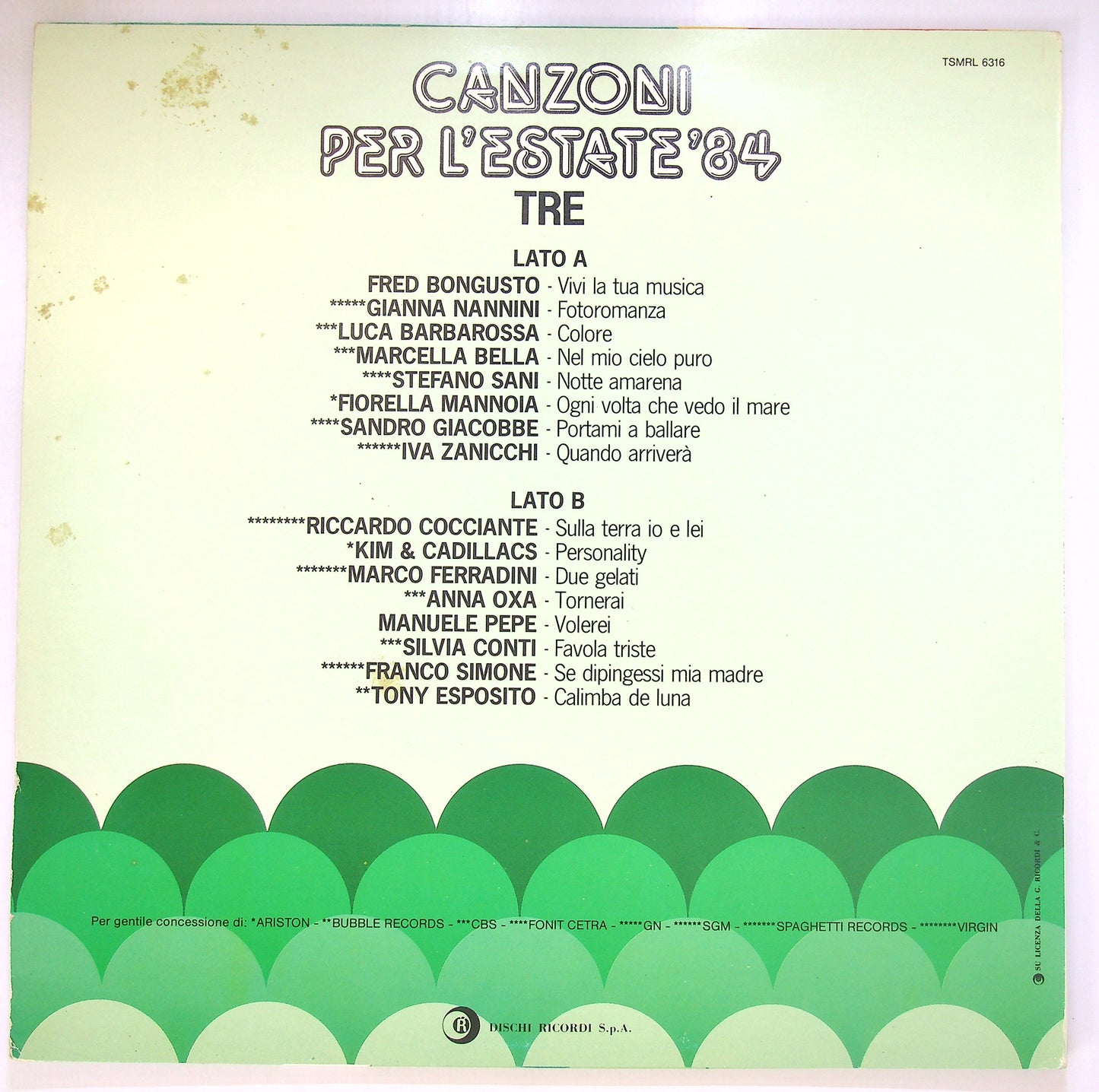 EBOND Artisti Vari - Canzoni Per L'Estate '84 Tre Vinile V100005