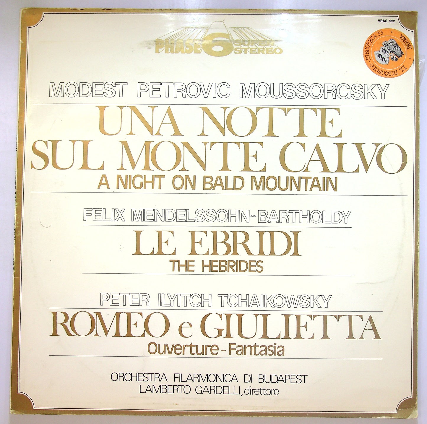 EBOND Una Notte Sul Monte Calvo / Le Ebridi / Romeo E Giulietta Vinile V100032