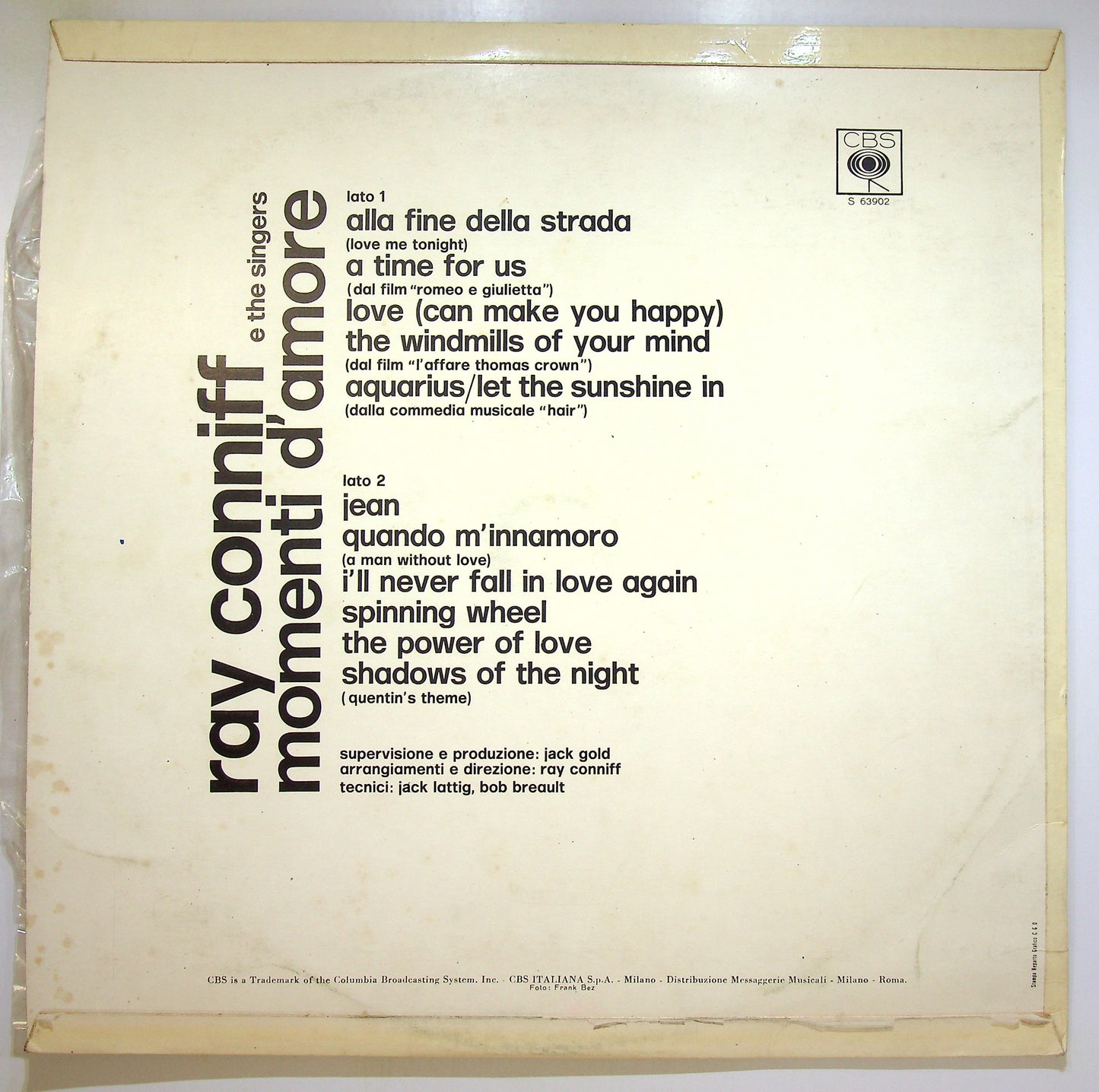EBOND Ray Conniff E The Singers - Momenti D'Amore Vinile V100040
