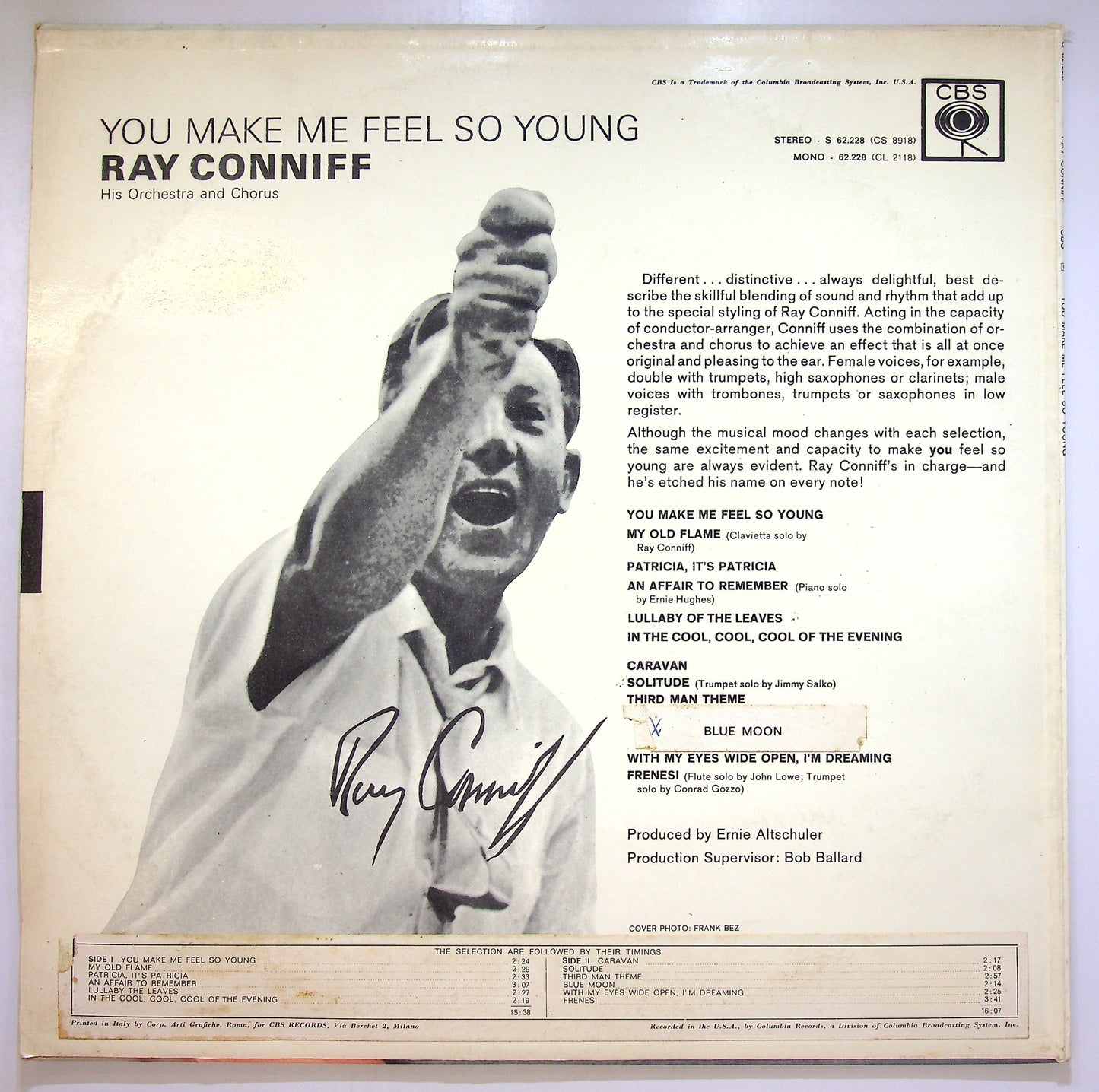 EBOND Ray Conniff His Orchestra - You Make Me Feel So Young Vinile V100078
