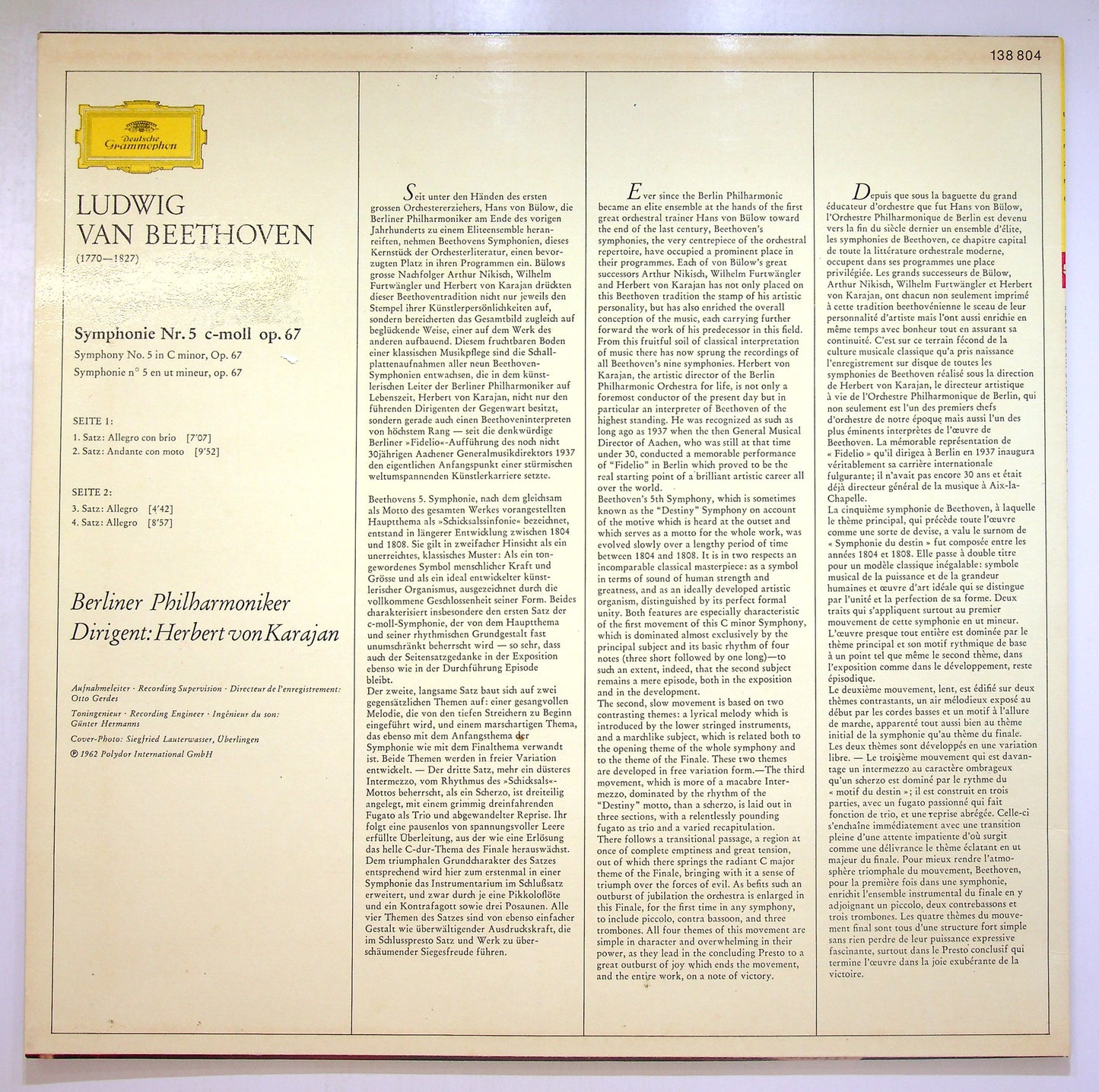 EBOND Beethoven - Symphonie Nr.5 Vinile V100096