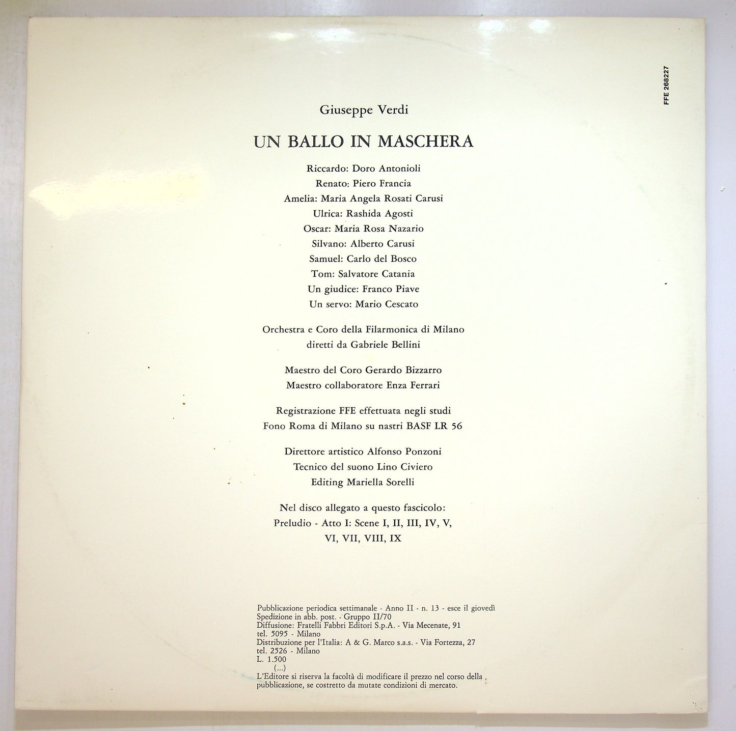 EBOND Giuseppe Verdi - Un Ballo In Maschera 1 Vinile V100113