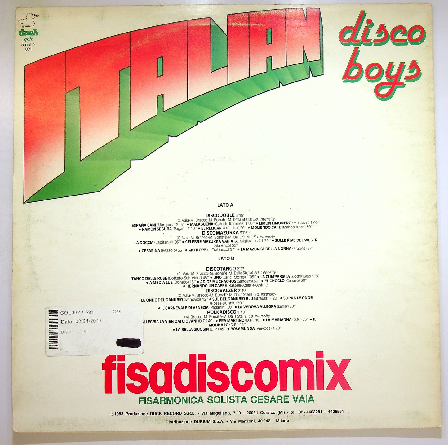 EBOND Italian Disco Boys - Fisadiscomix Vinile V100130