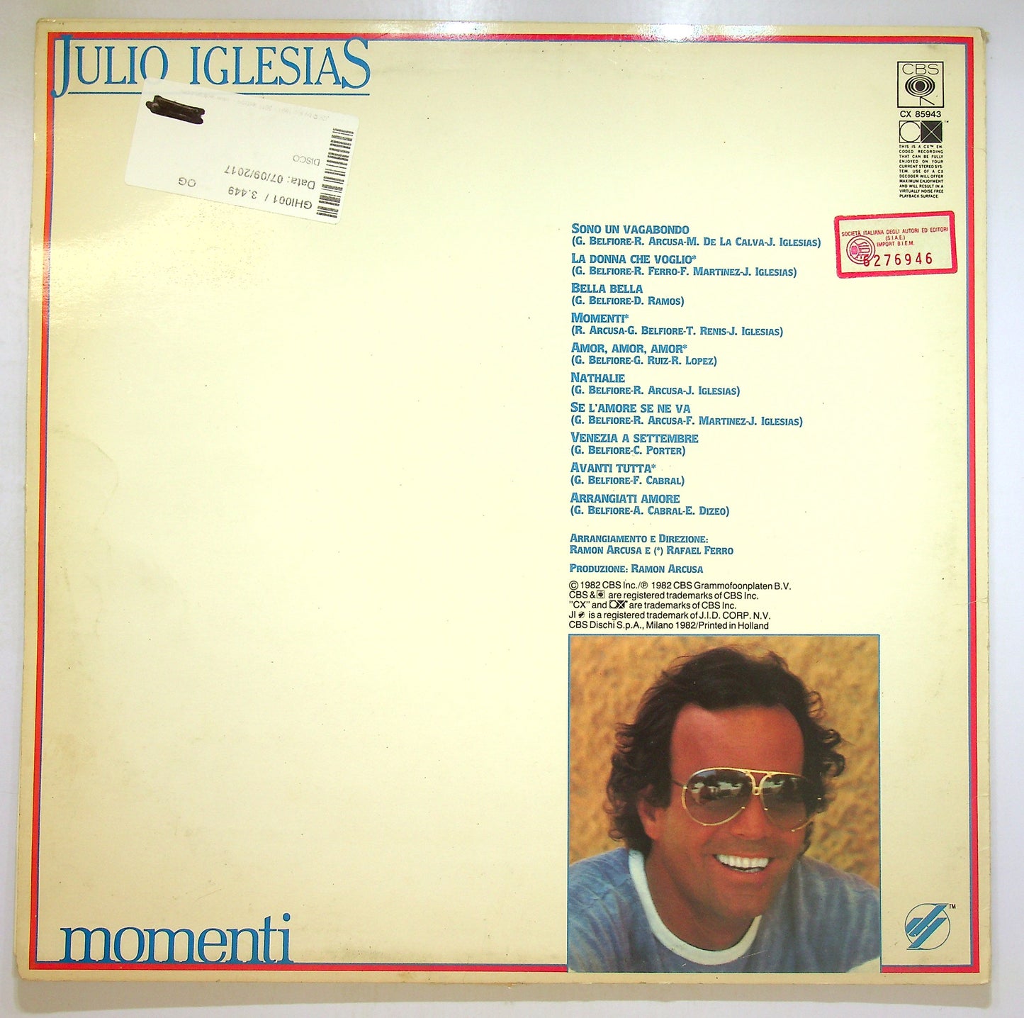 EBOND Julio Iglesias - Momenti Vinile V100131