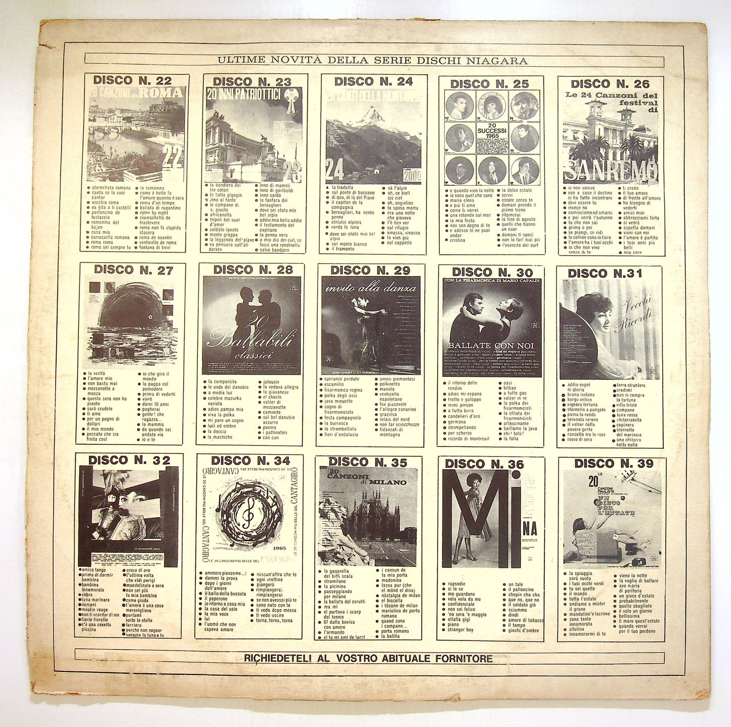 EBOND Various - Le 20 Canzoni Piu Belle Del Cantagiro 1965 Vinile V100133