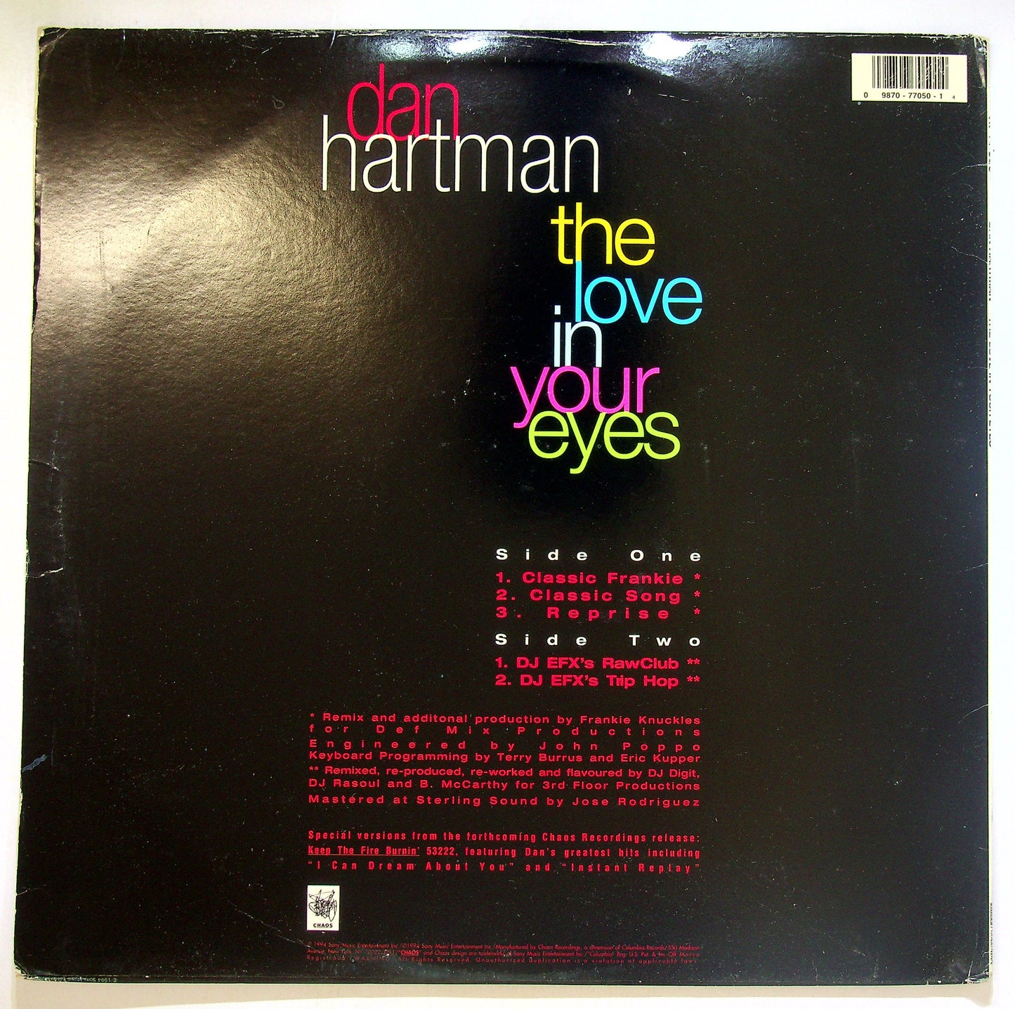 EBOND Dan Hartman - The Love In Your Eyes Vinile V101001