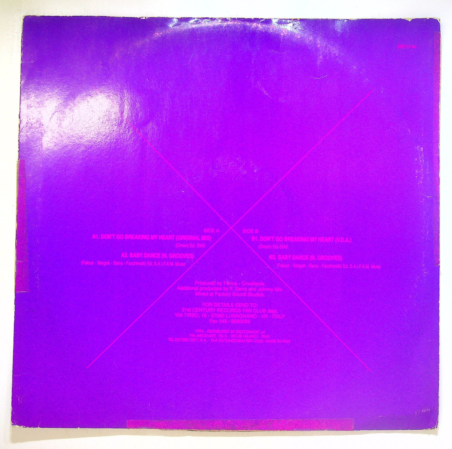EBOND Heartclub Feat. Ian Lex - Don't Go Breaking My Heart Vinile V101023