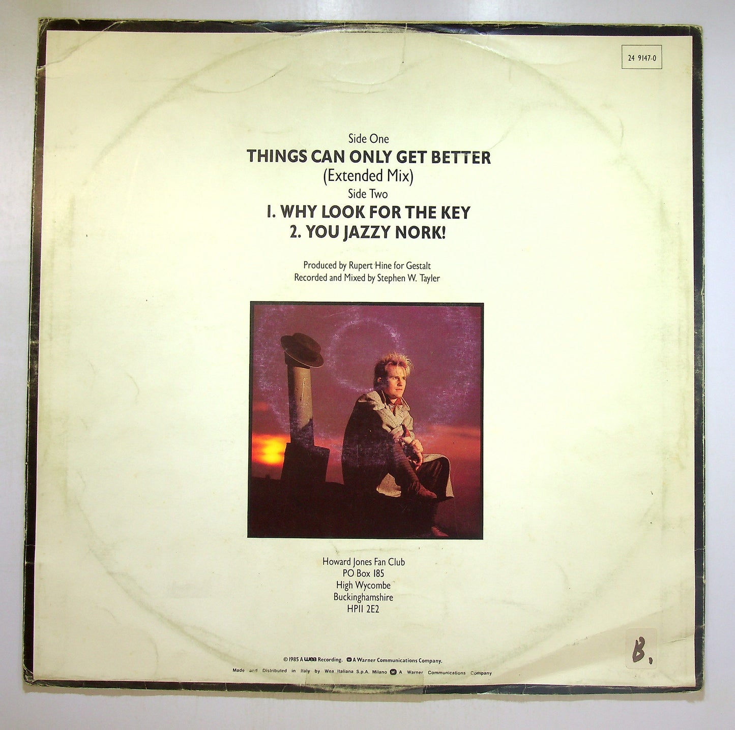 EBOND Howard Jones - Things Can Only Get Better (Extended Mix) Vinile V101038