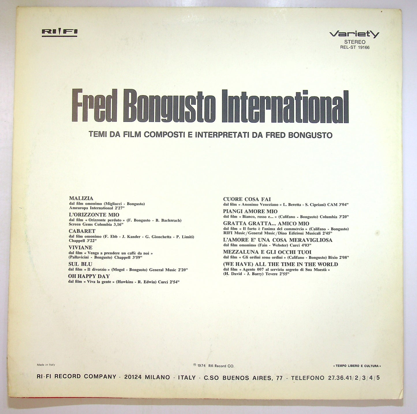 EBOND Fred Bongusto - Fred Bongusto International Vinile V101058