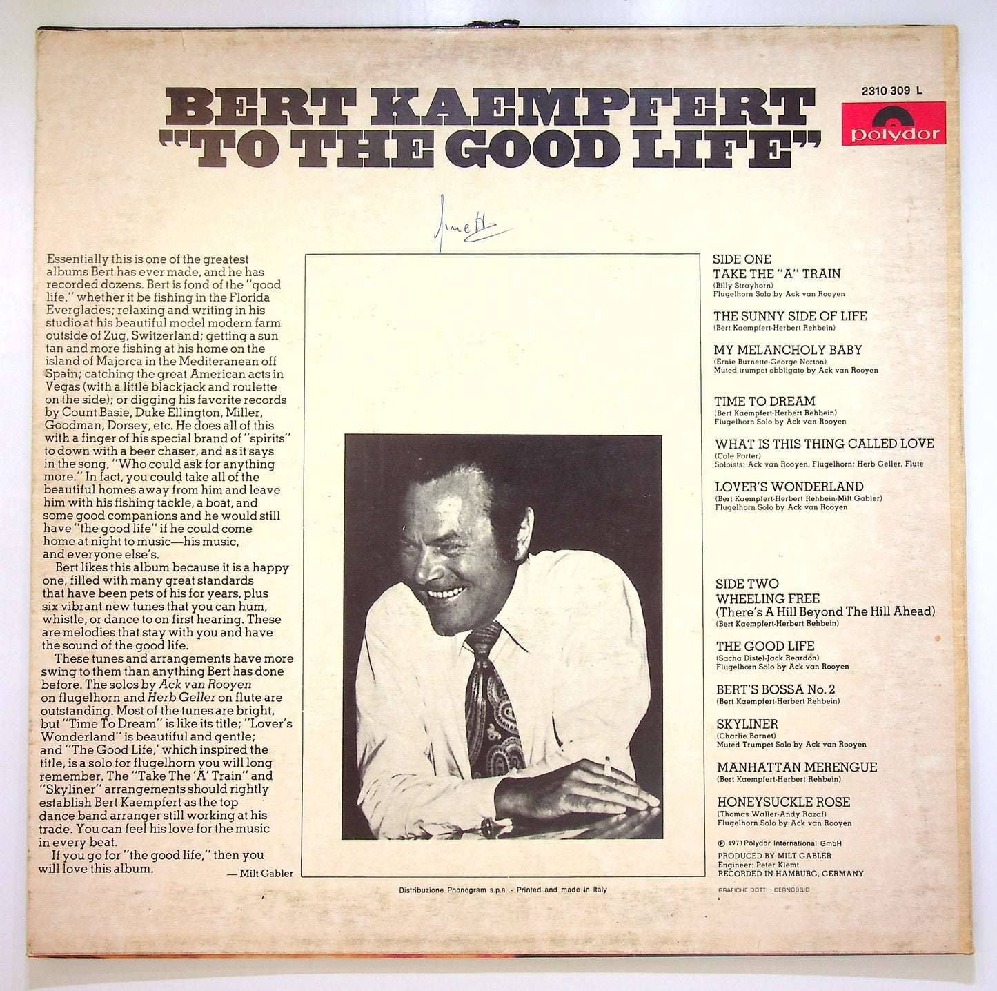 EBOND Bert Kaempfert - To The Good Life Vinile V101063