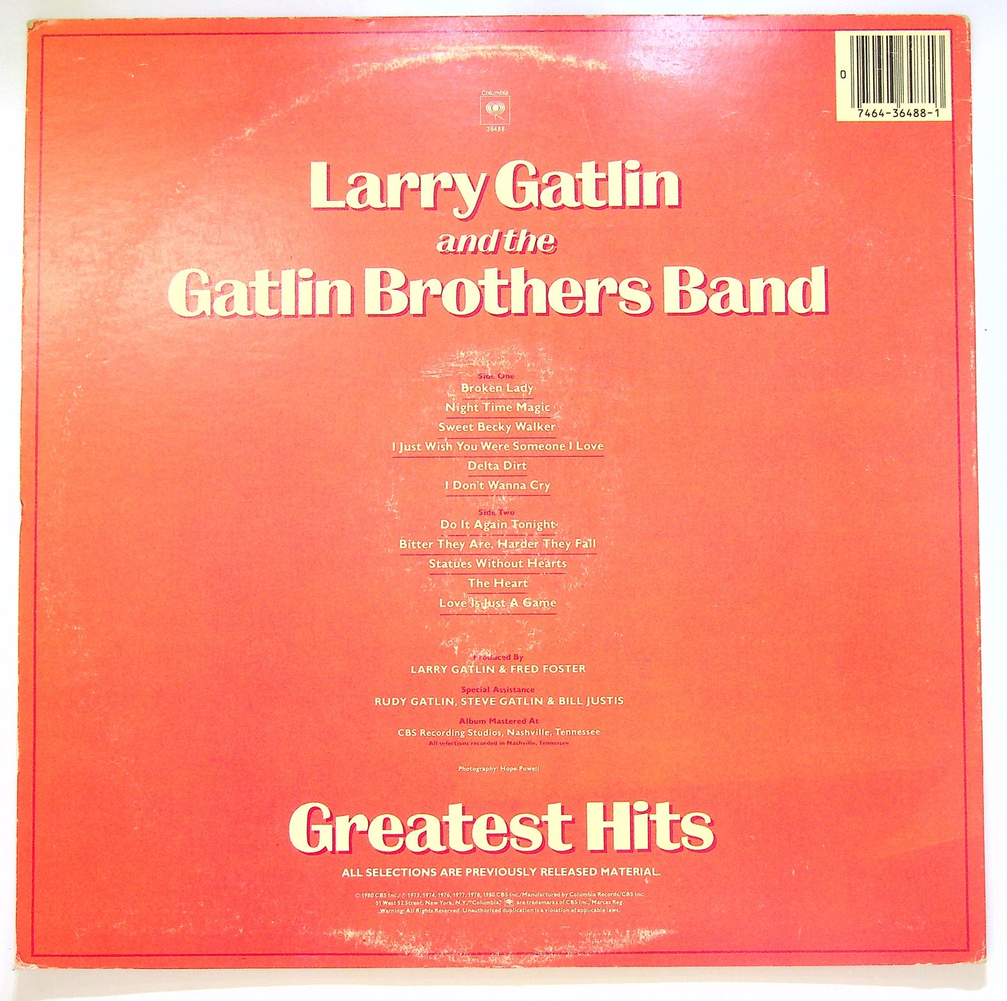 EBOND Larry Gatlin And The Gatlin Brothers Band - Greatest Hits Vinile V101069