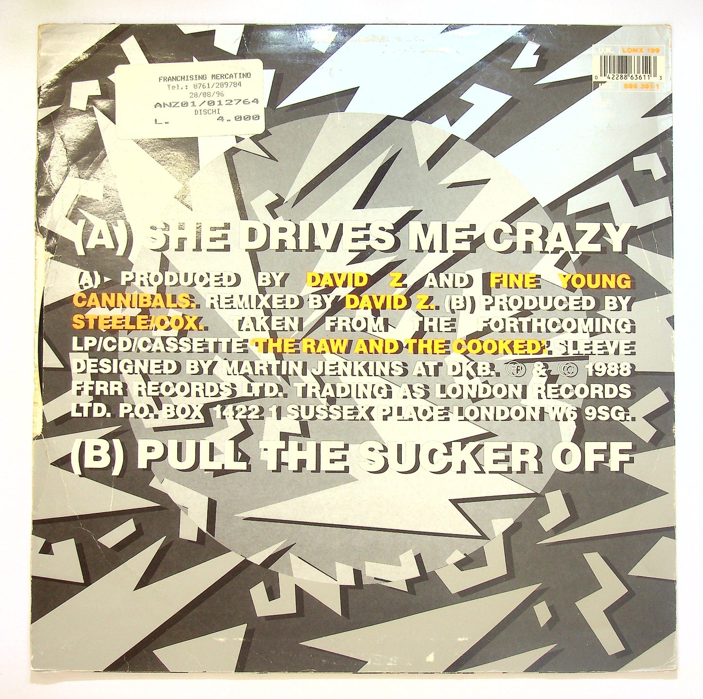 EBOND Fine Young Cannibals - She Drives Me Crazy Vinile V101094