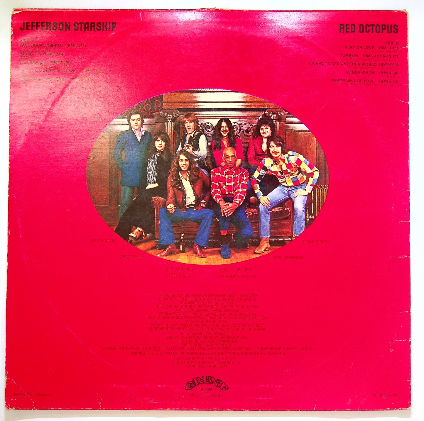 EBOND Jefferson Starship - Red Octopus Vinile V101105