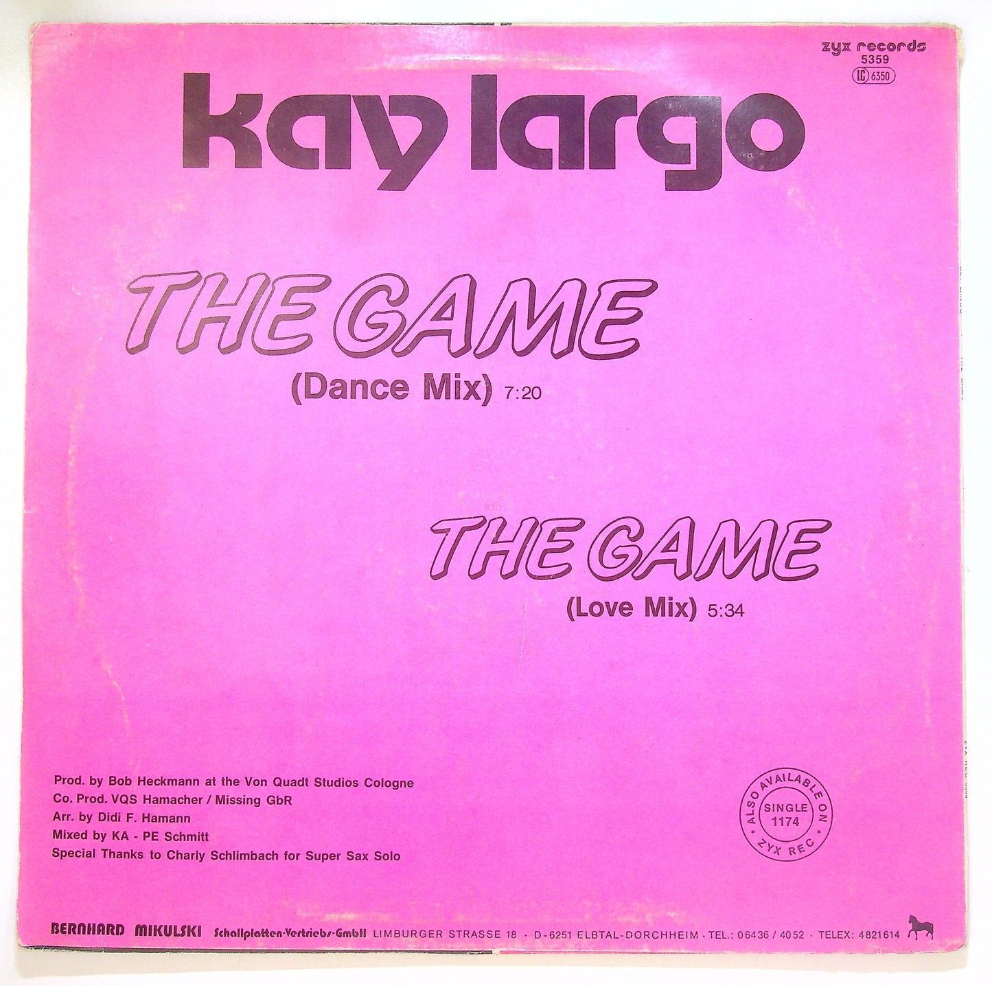EBOND Kay Largo - The Game Vinile V102022