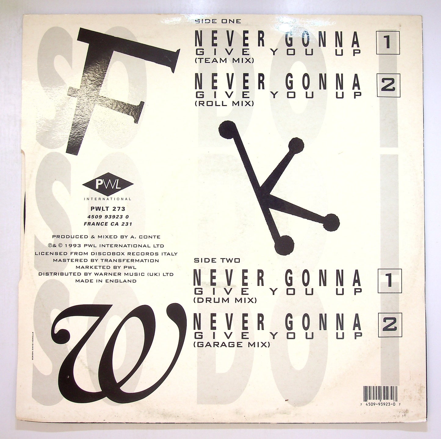 EBOND FKW (2) - Never Gonna (Give You Up) Vinile V102026