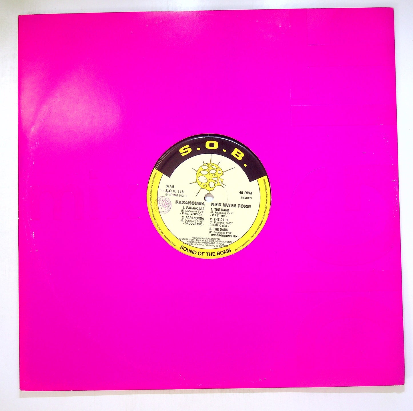 EBOND Paranoimia / New Wave Form - Paranoimia / The Dark Vinile V102036