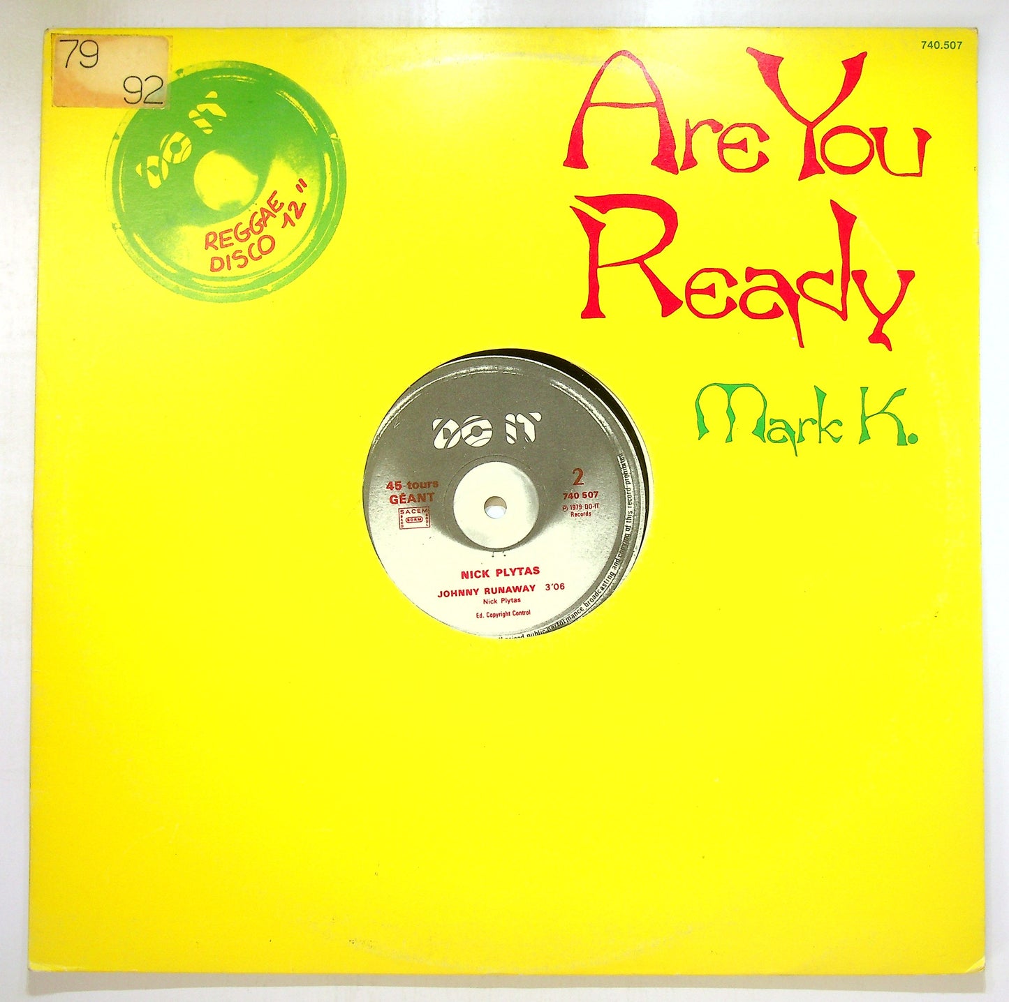 EBOND Mark K. / Nick Plytas - Are You Ready? / Johnny Runaway Vinile V102126