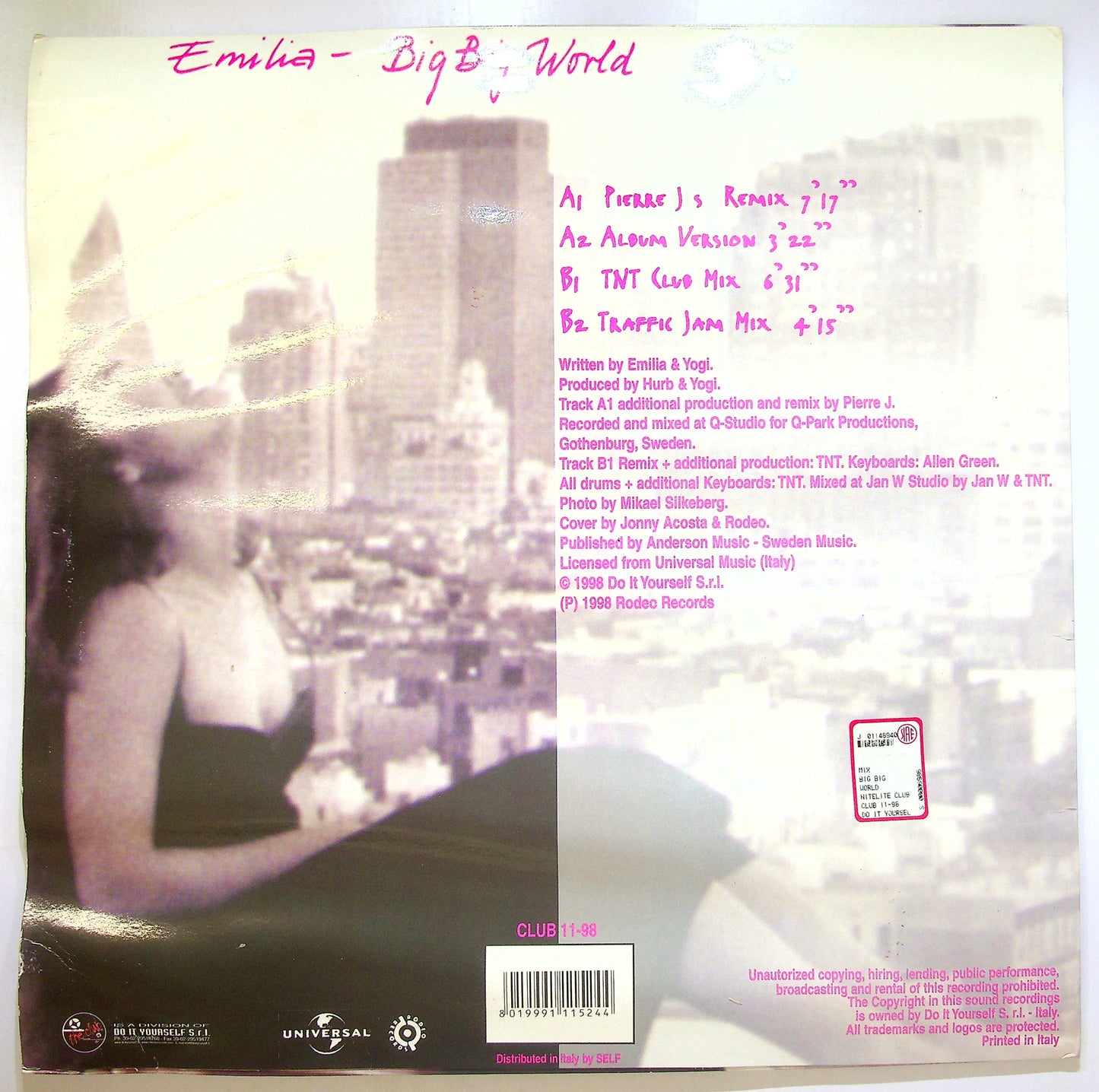 EBOND Emilia - Big Big World Vinile V102130