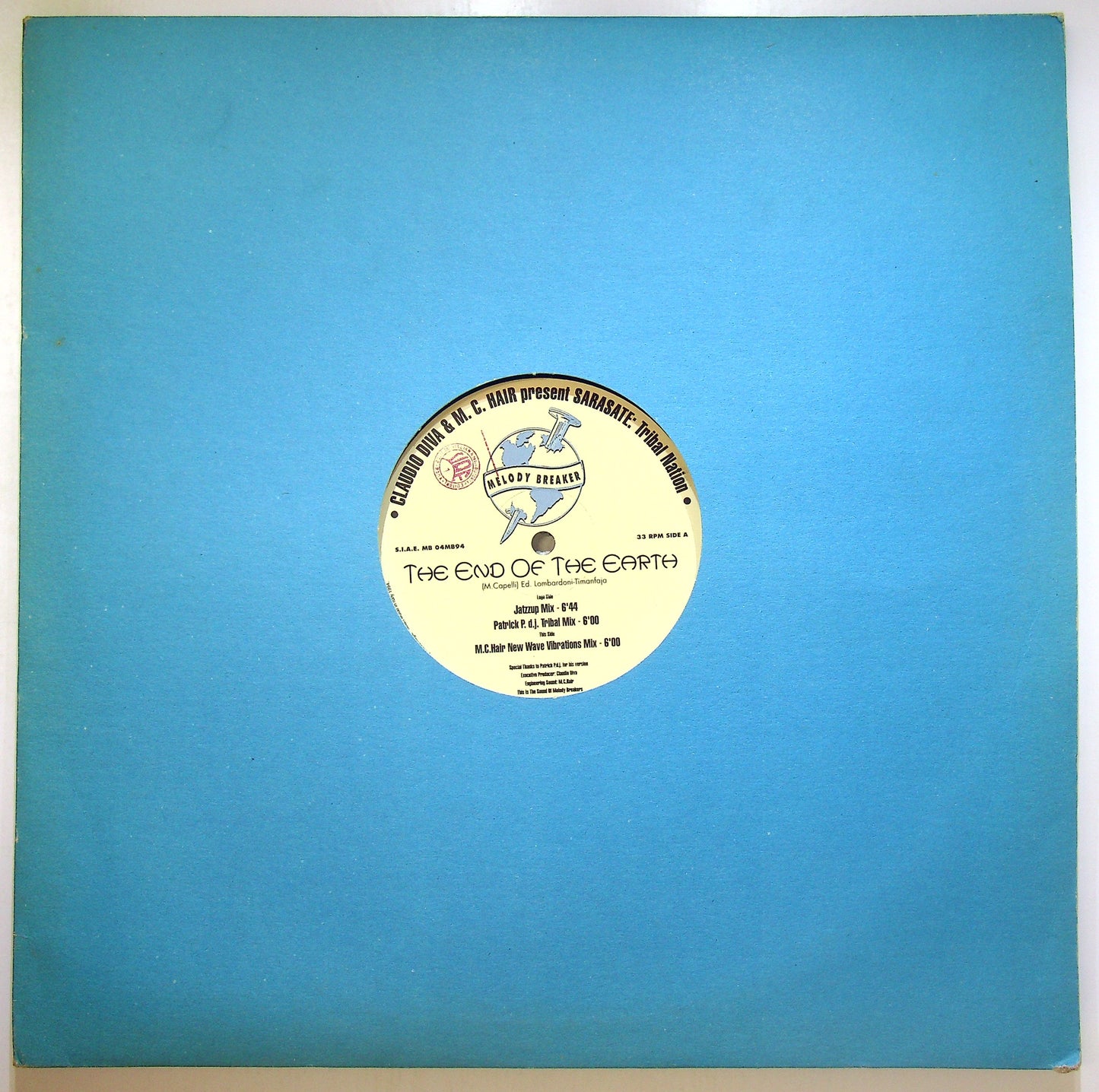 EBOND Claudio Diva - Tribal Nation - The End Of The Earth Vinile V102132