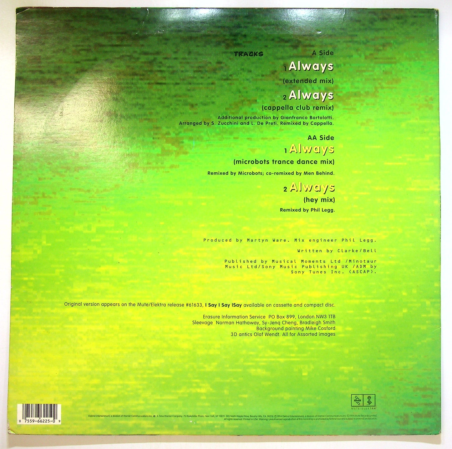 EBOND Erasure - Always Vinile V102141