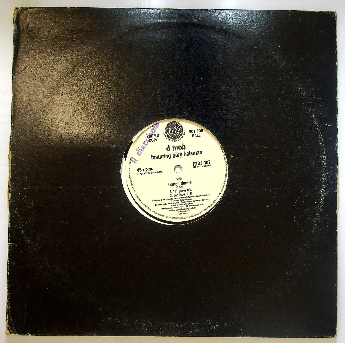 EBOND D Mob - It Is Time To Get Funky / Trance Dance Vinile V103034