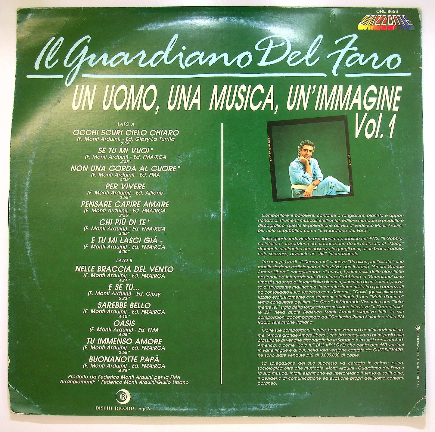 EBOND Il Guardiano Del Faro Vol. 1 Un Uomo Una Musica Un'Immagine Vinile V103118