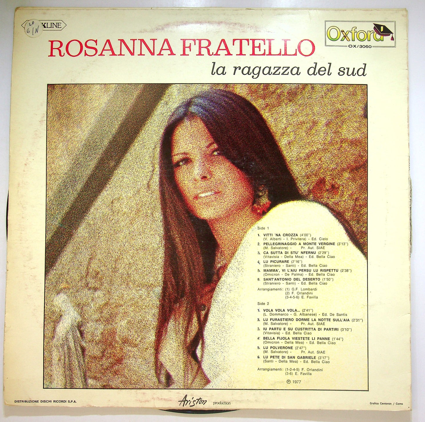 EBOND Rosanna Fratello - La Ragazza Del Sud Vinile V104011