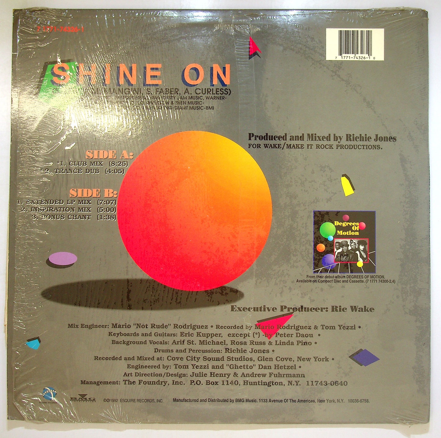 EBOND Degrees Of Motion Featuring Biti With Kit West - Shine On Vinile V104058