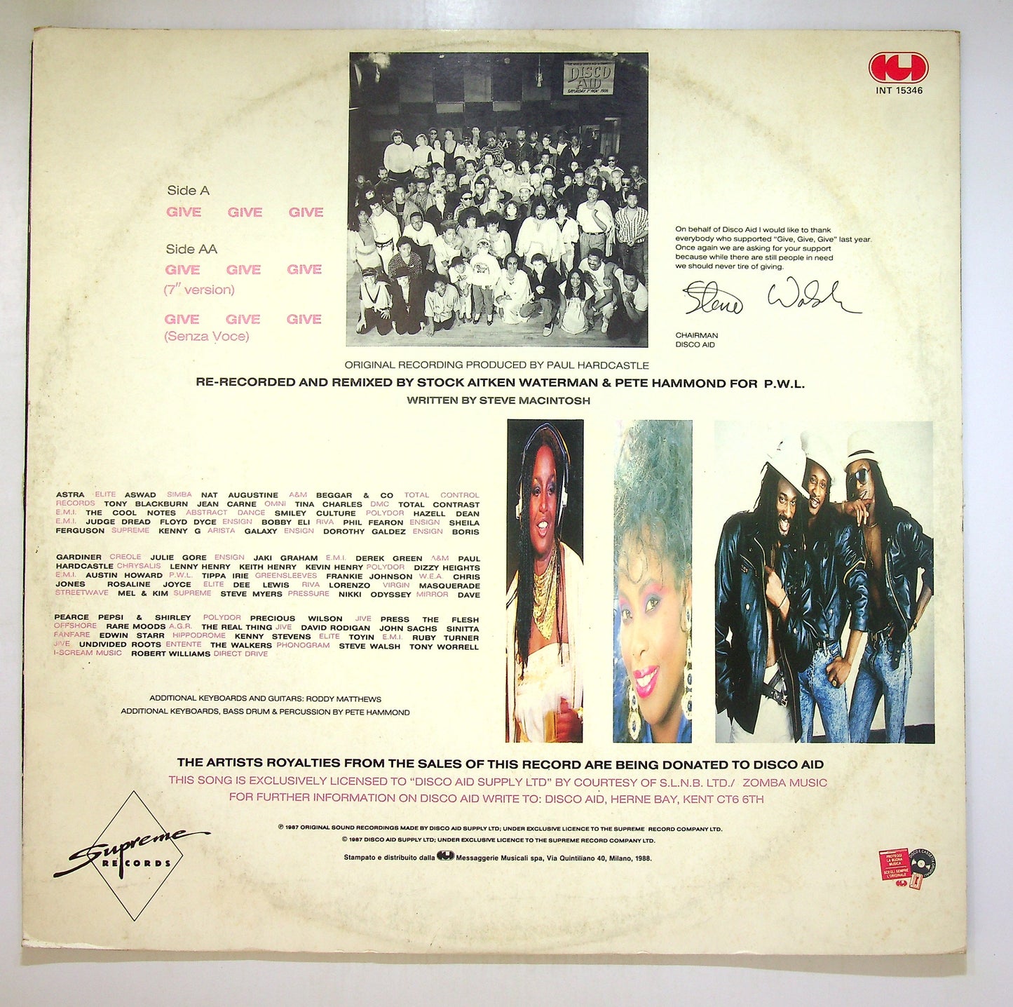 EBOND Dance Aid - Give Give Give Vinile V104098