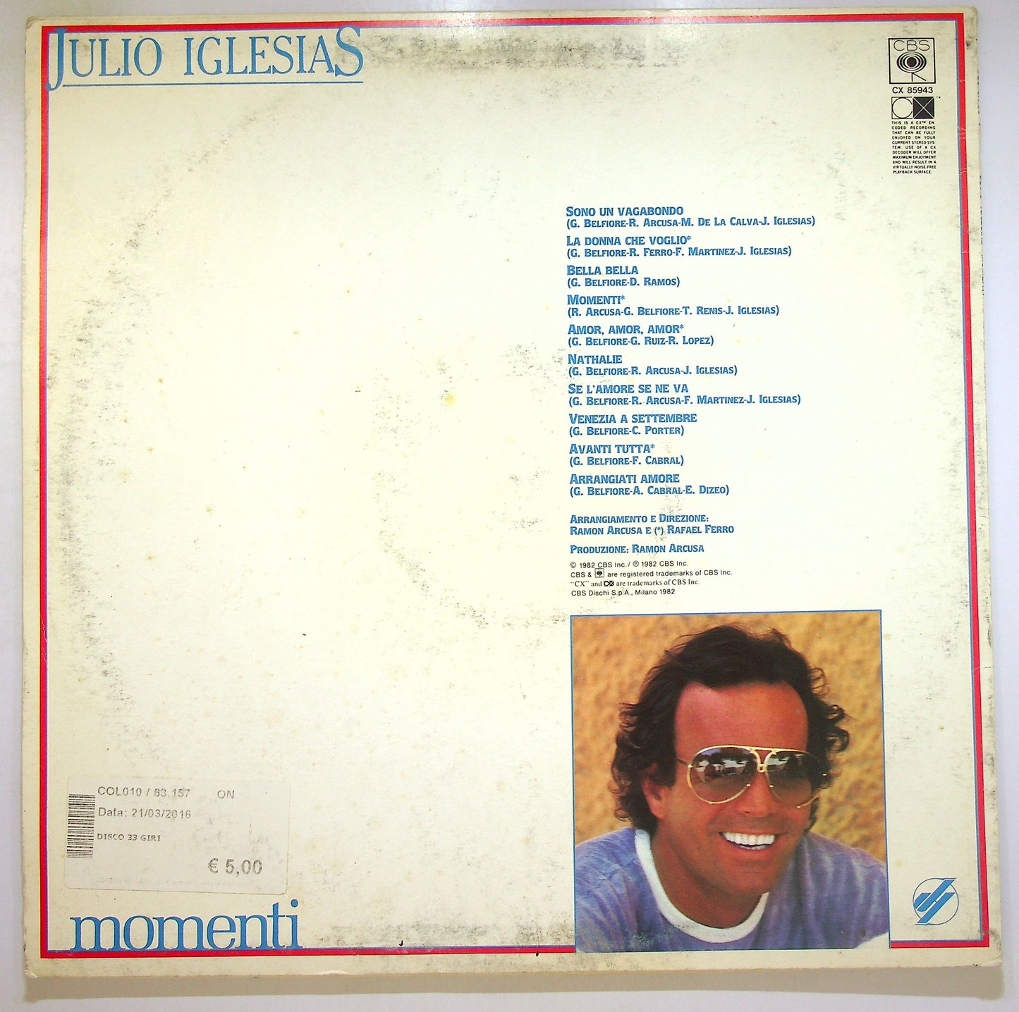 EBOND Julio Iglesias - Momenti Vinile V105010