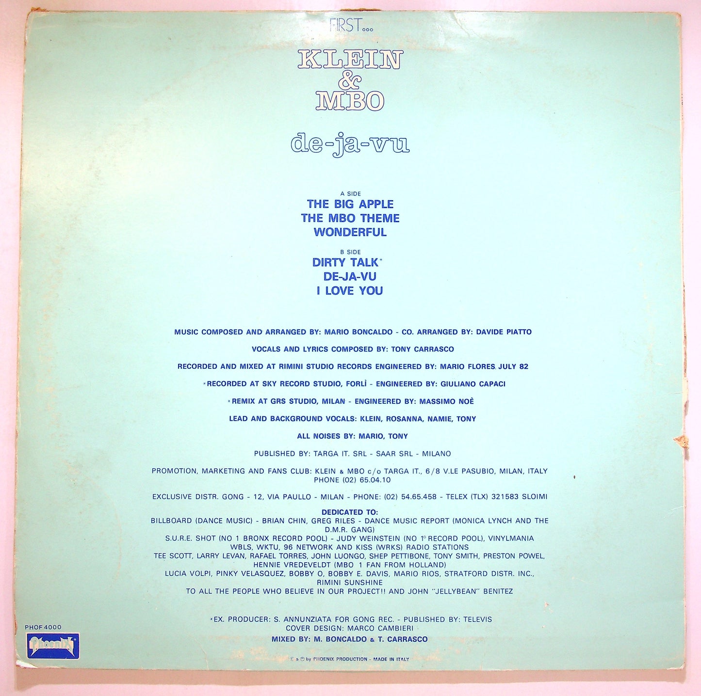 EBOND Klein & MBO - De-Ja-Vu Vinile V105058
