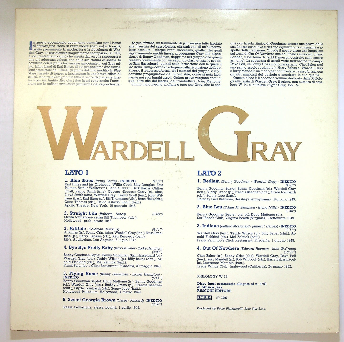 EBOND Wardell Gray - Wardell Gray Vinile V105067