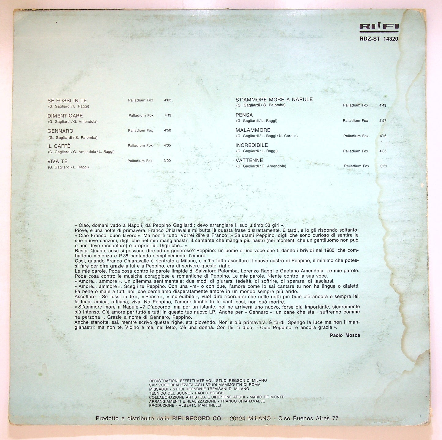 EBOND Peppino Gagliardi - Amore...Ammore Vinile V105086