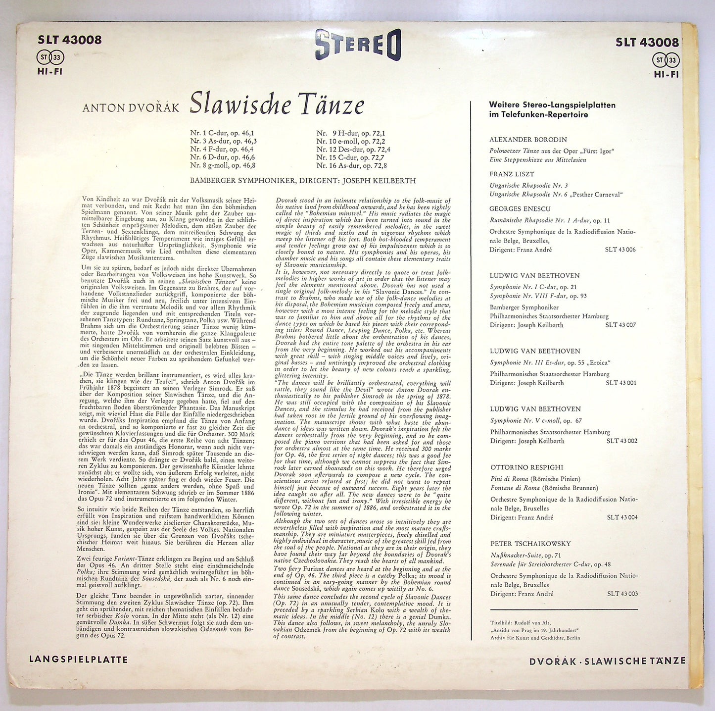 EBOND Antonin Dvořak - Dvorak: Slawische Tanze Vinile V105124