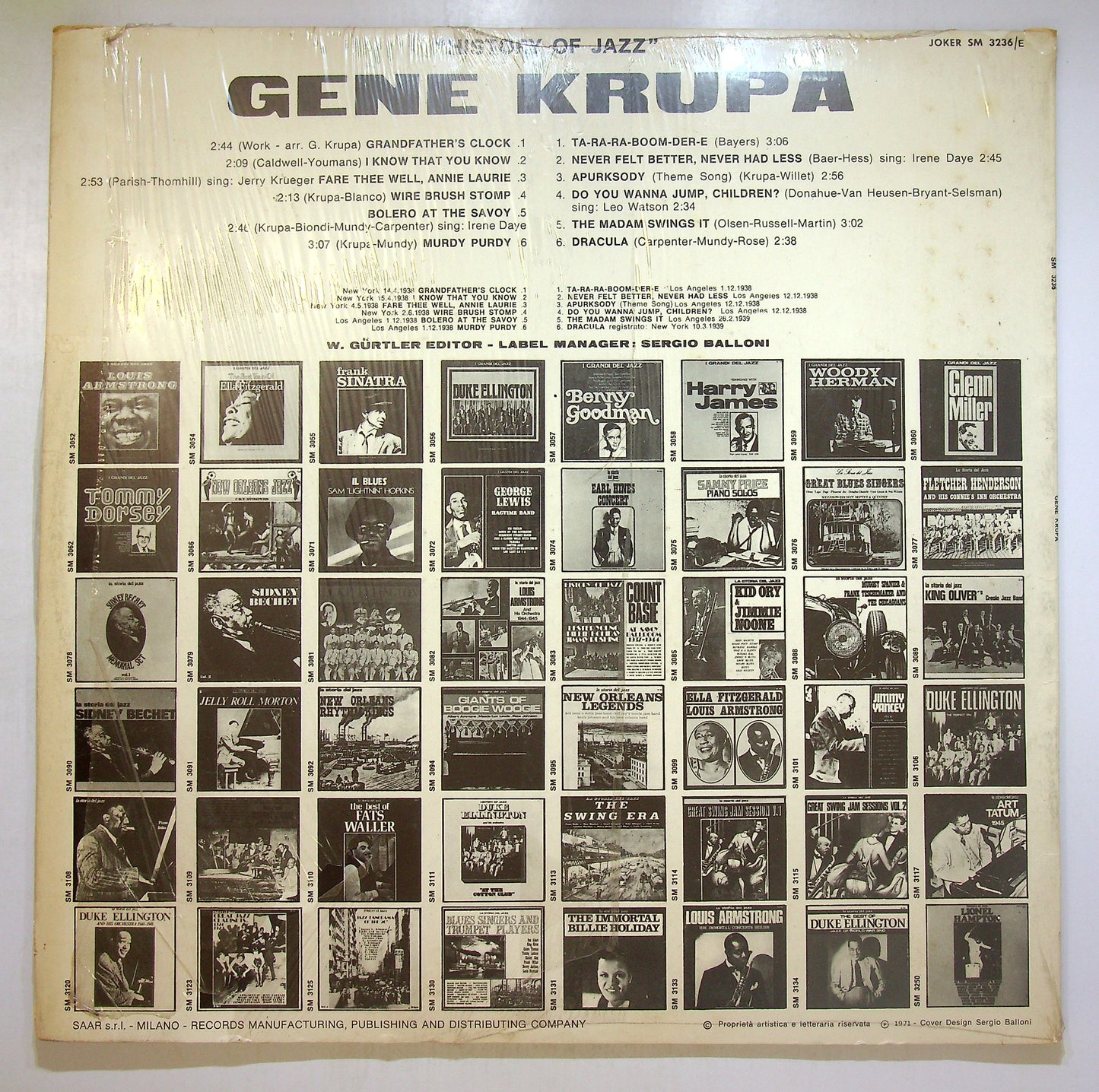EBOND Gene Krupa - History Of Jazz Vinile V106012
