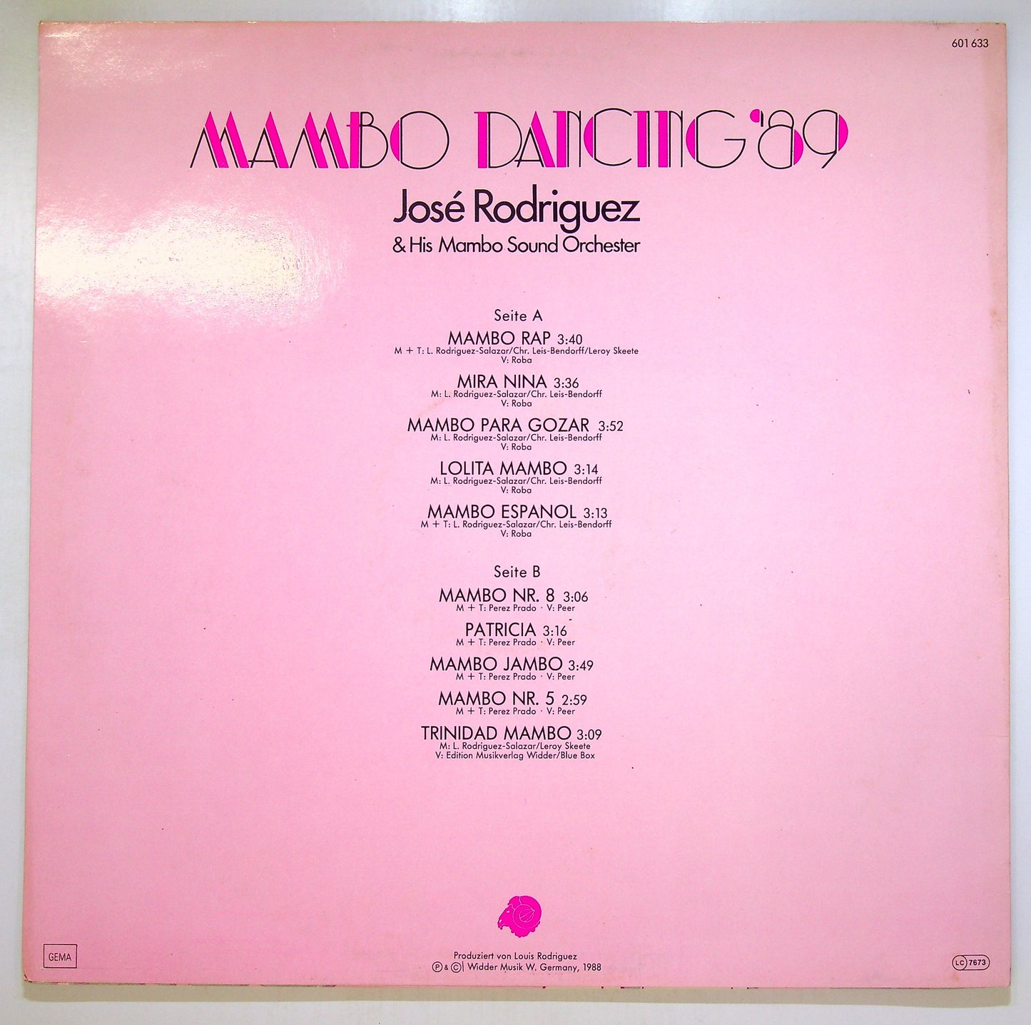 EBOND Jose Rodriguez - Mambo Dancing '89 Vinile V106028