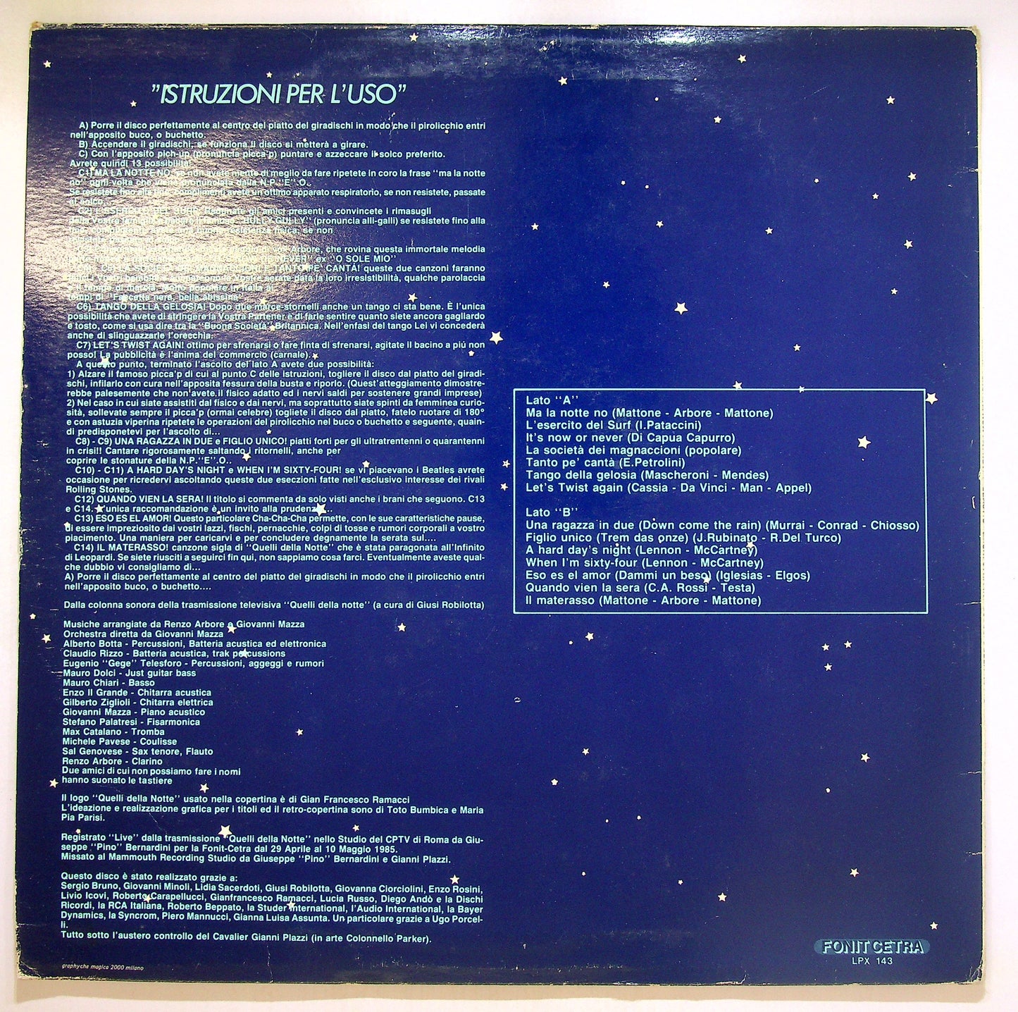 EBOND Renzo Arbore - Quelli Della Notte Vinile V106038