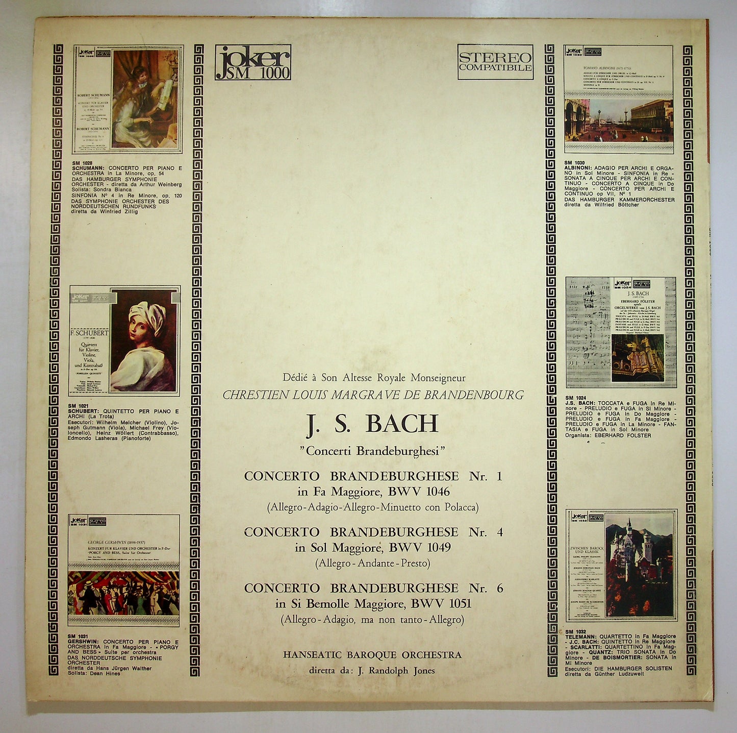 EBOND Concerti Brandeburghesi - Vol. 1 - Nr. 1 In Fa Maggiore Vinile V106047
