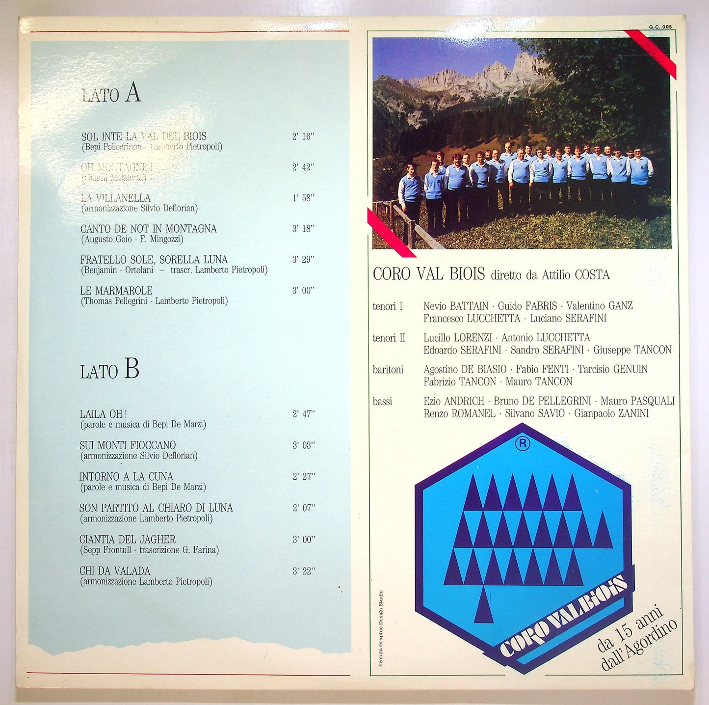 EBOND Coro Val Biois - Sol inte la Val del Biois Vinile V106061