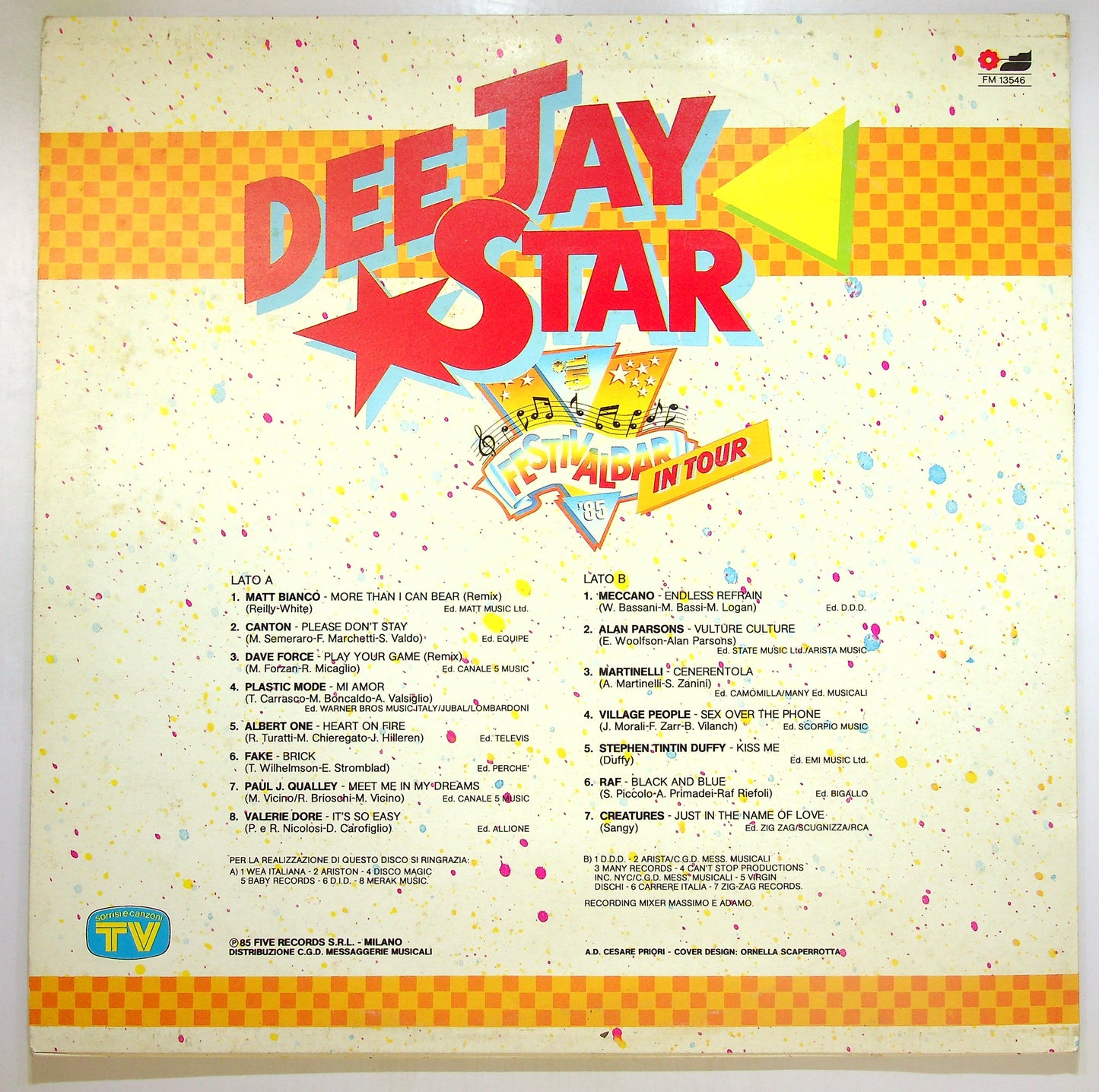 EBOND Various - Dee Jay Star - Festivalbar '85 In Tour Vinile V106081
