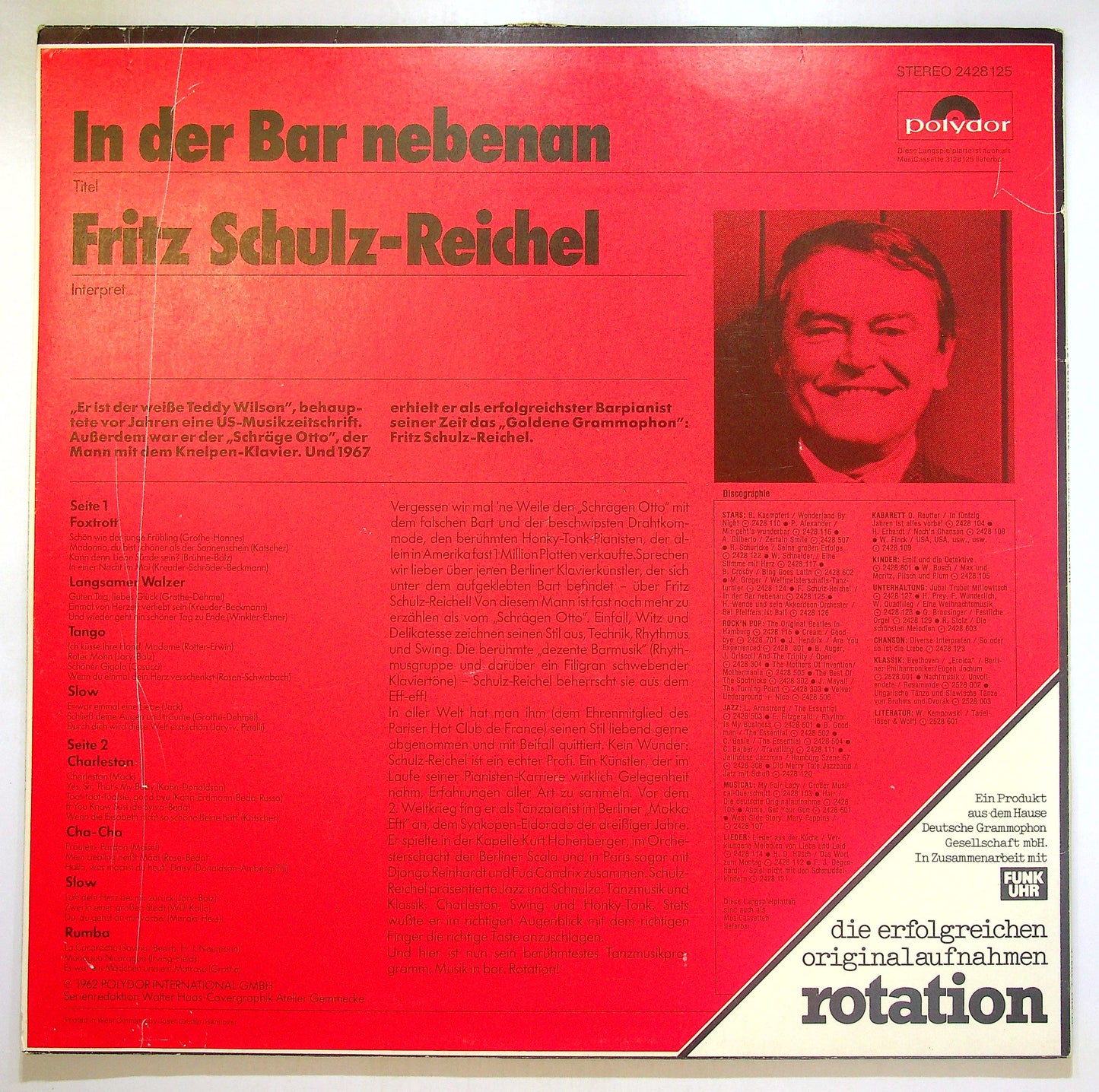 EBOND Fritz Schulz-Reichel Und Das Bristol-Bar-Sextett Vinile V106093