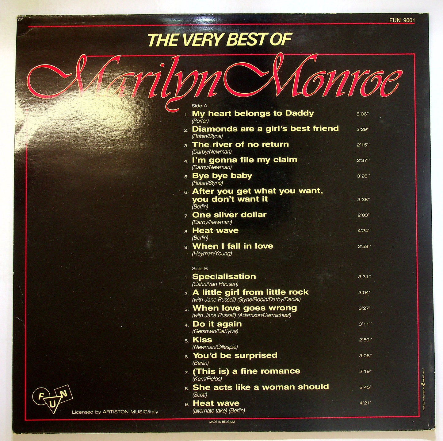 EBOND Marilyn Monroe - The Very Best Of Marilyn Monroe Vinile V106112