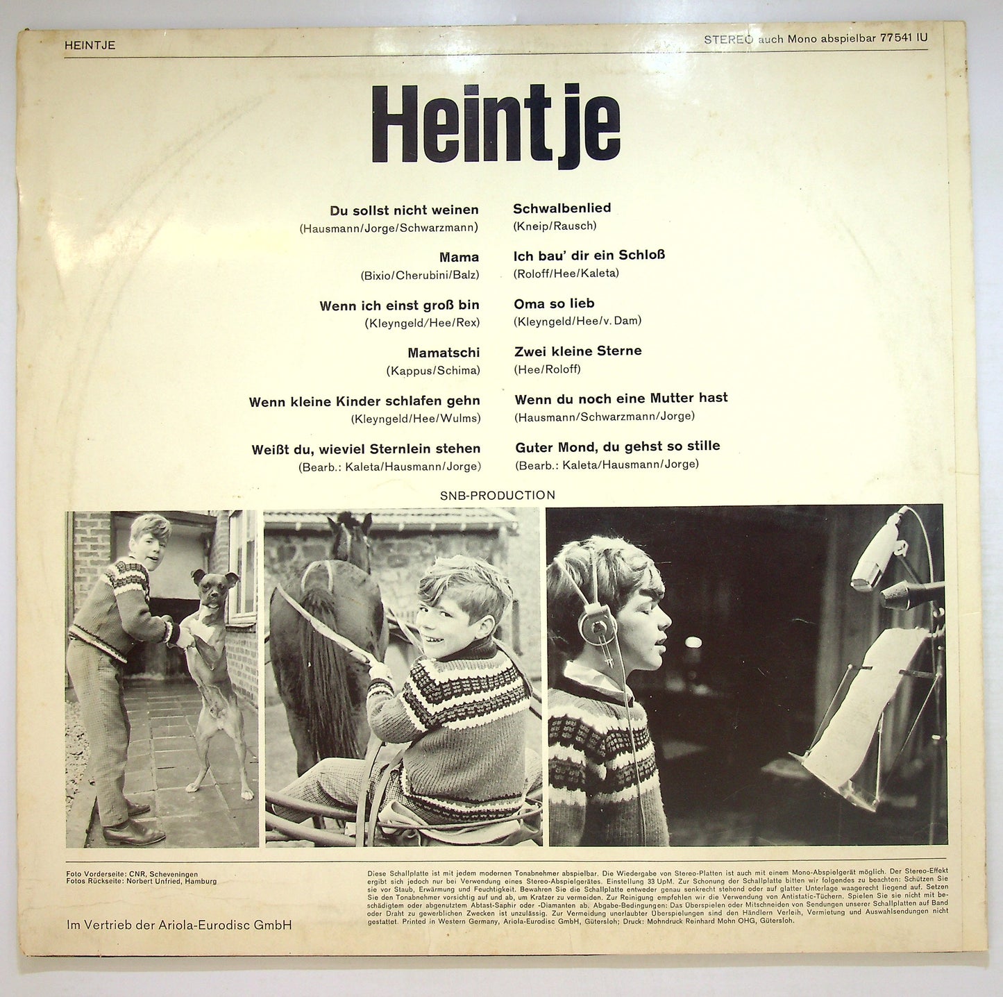EBOND Heintje - Heintje Vinile V106135