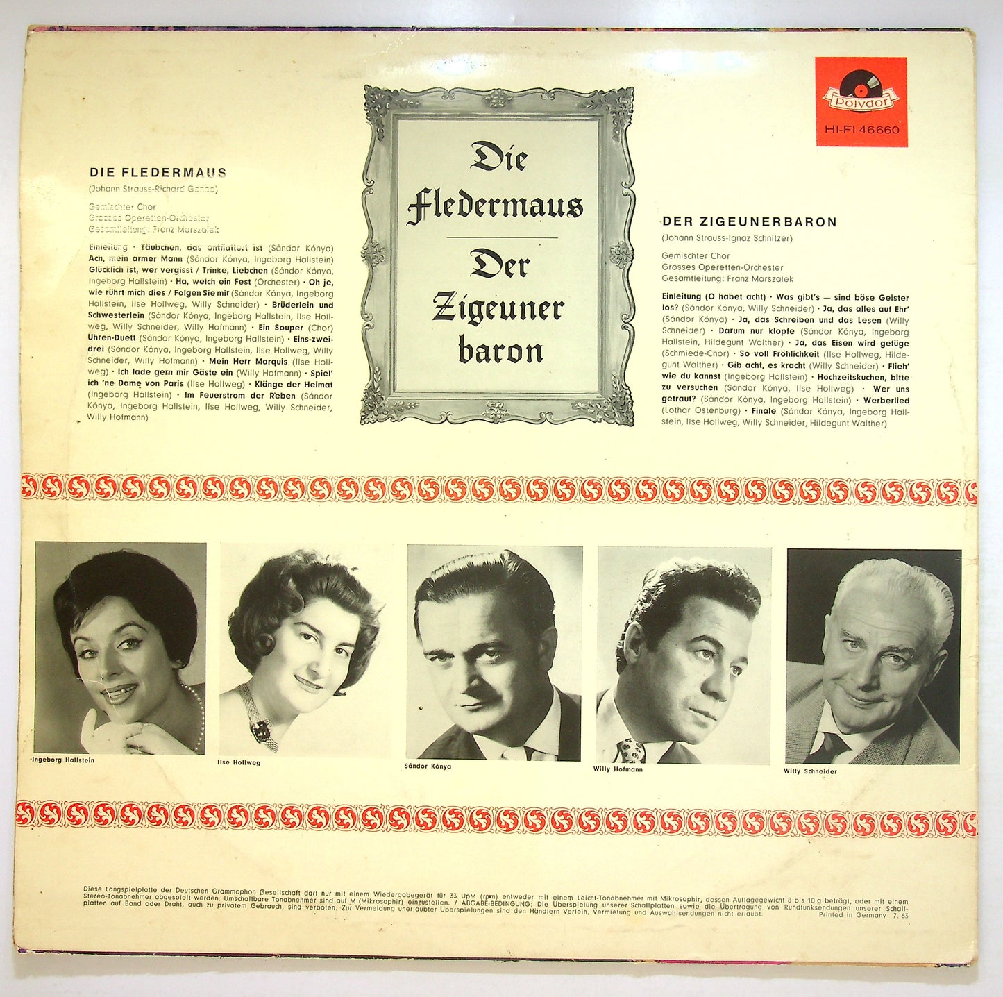 EBOND Various - Die Fledermaus / Der Zigeunerbaron Vinile V106136
