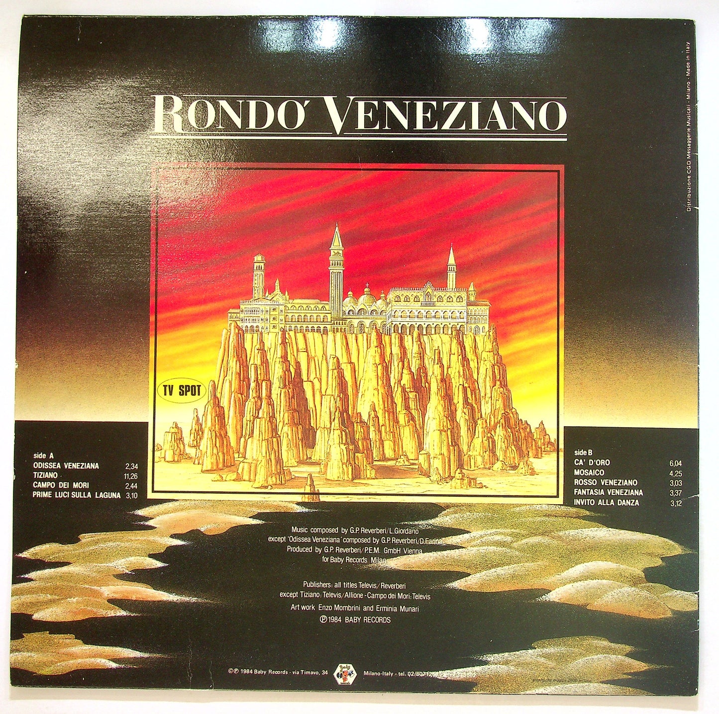 EBOND Rondo Veneziano - Odissea Veneziana Vinile V107022