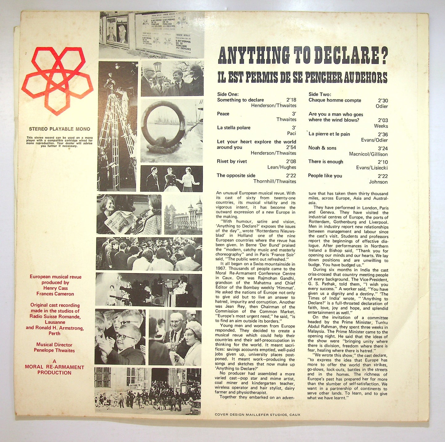 EBOND MORAL RE-ARMAMENT - Anything To Declare? Vinile V107025